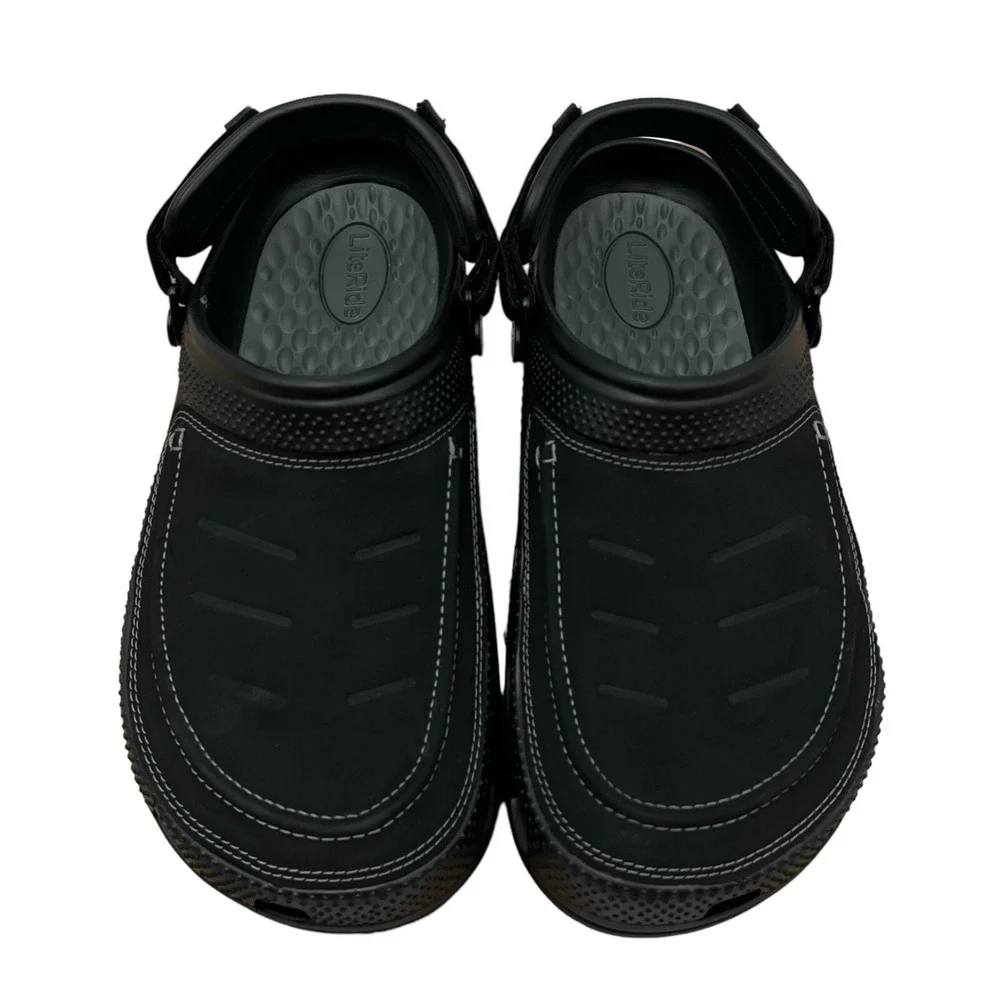 Crocs Men's Yukon Vista ll LiteRite Slip-on Clogs Size 11 Black Faux Leather